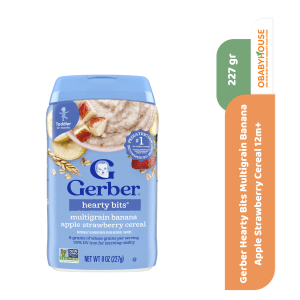 Gerber Hearty Bits Multigrain Banana Apple Strawberry Cereal 12m+ 227 gr