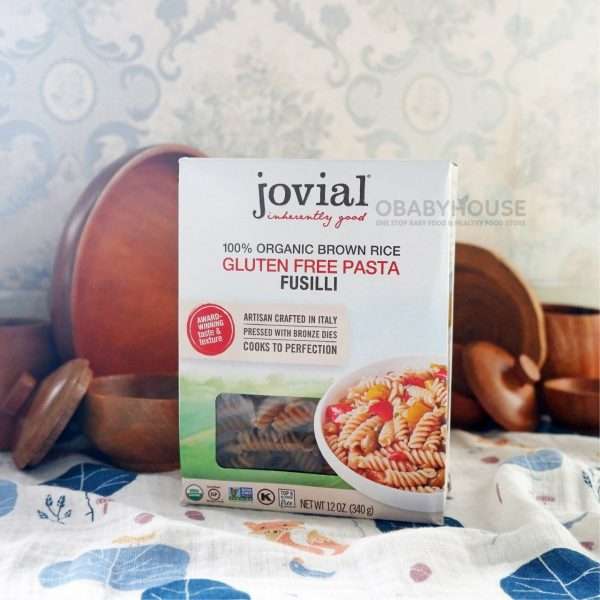 Jovial 100 Organic Brown Rice Pasta 340 gr FUSILLI Obabyhouse