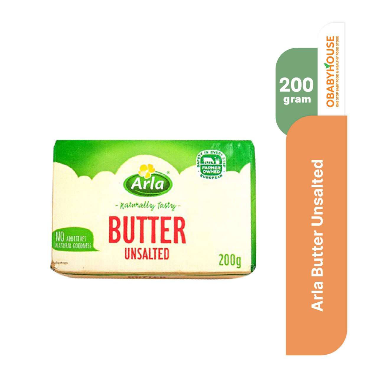 Arla Butter Unsalted 200 gr Obabyhouse