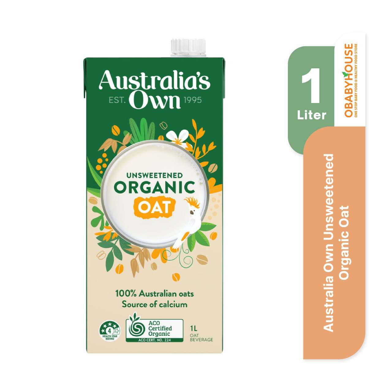 Australia Own Organic OAT Unsweetened 1L Obabyhouse