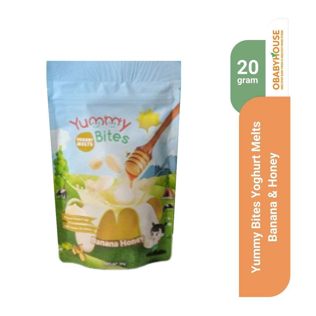 Yummy Bites Yoghurt Melts Banana & Honey 20 gr Obabyhouse