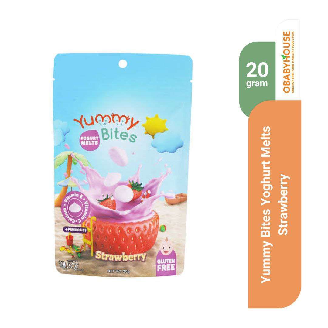 Yummy Bites Yoghurt Melts Strawberry 20 gr Obabyhouse