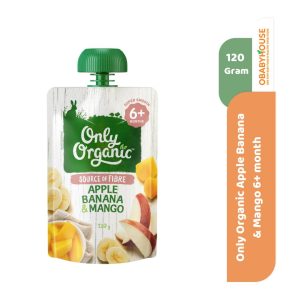 Only Organic Apple Banana & Mango 6+ month 120 gr