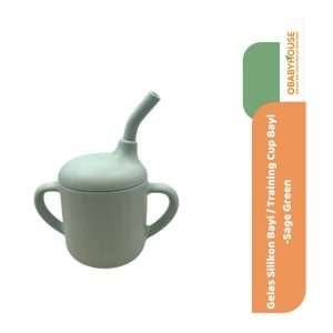 Gelas Silikon Bayi/ Training Cup Bayi - Sage Green