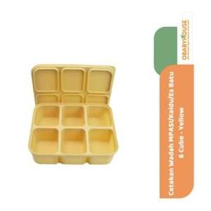 Cetakan Wadah MPASI/Kaldu/Es Batu 6 Cube - Yellow