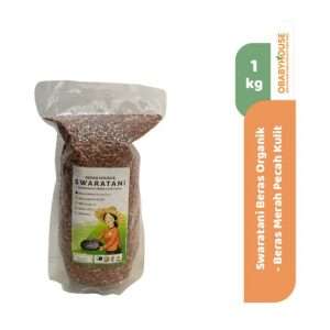 Swaratani Beras Organik 1 kg - Beras Merah Pecah Kulit