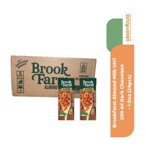 Brookfarm Almond Milk UHT 200 ml Dark Chocolate - 1 Dus (24 Pcs)