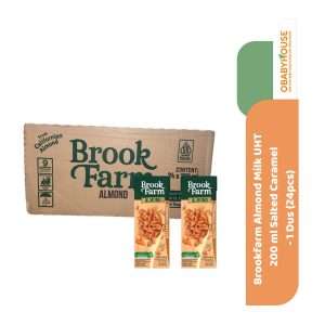 Brookfarm Almond Milk UHT 200 ml Salted Caramel - 1 Dus (24 Pcs)