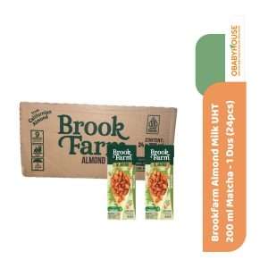Brookfarm Almond Milk UHT 200 ml Matcha - 1 Dus (24 Pcs)