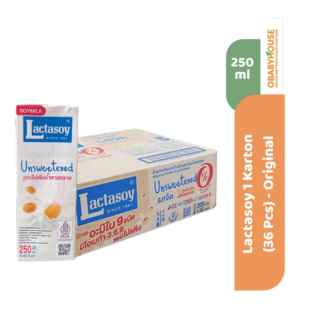 Lactasoy 250 ml 1 Karton (36 Pcs) – Unsweetened