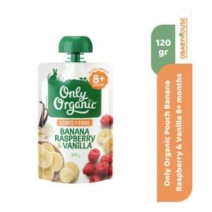 Only Organic Pouch Banana Raspberry & Vanilla 8+ months 120 gr
