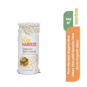 Pure Harvest Organic Rice Cakes Thin with Sesame 150g / Kue Beras Organik Wijen